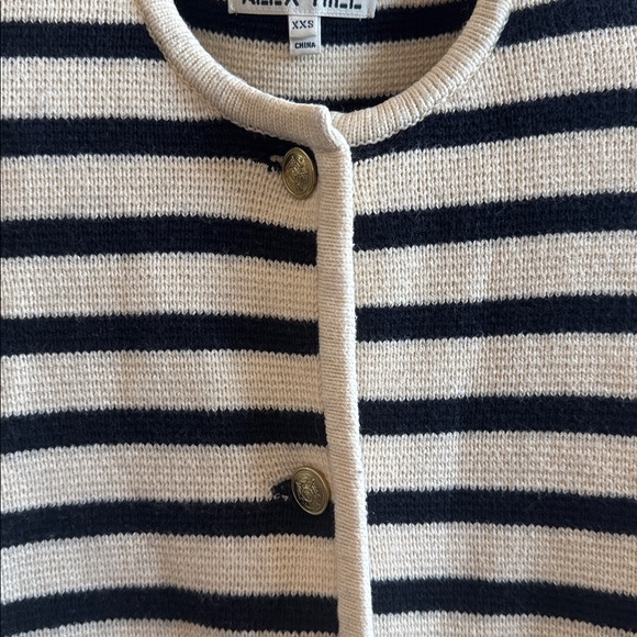 Alex Mill Paris Sweater Jacket in Stripe - Picture 5 of 12